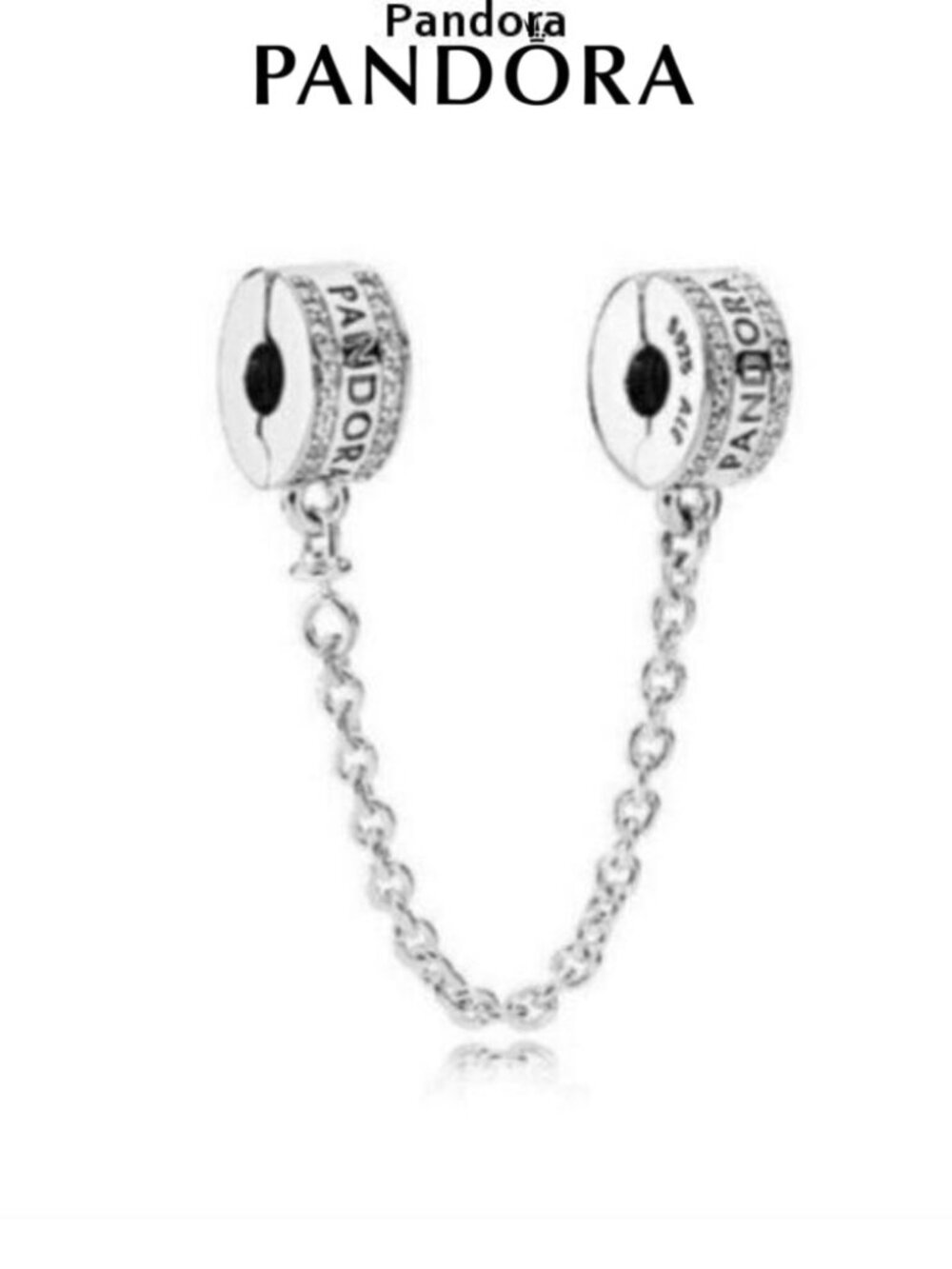 NEW Pandora Safety Chain Clip Bracelet Charm